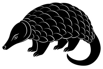 Wall Mural - pangolin silhouette vector illustration