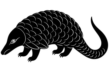 Wall Mural - pangolin silhouette vector illustration