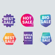 © BIBI - Sale tags collection. Special offer, big sale, discount, best price, mega sale banner set.