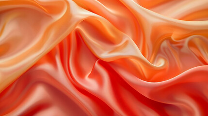 Wall Mural - Orange and Coral silk background