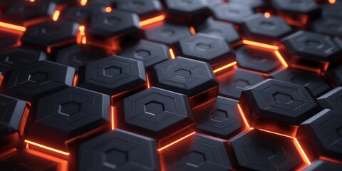 Wall Mural - generate a sleek and abstract hi-tech geometric background, designed for a modern futuristic technol