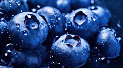 Poster - blueberries in water