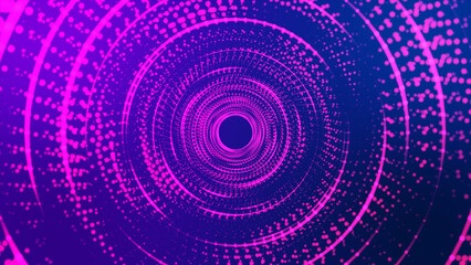 Wall Mural - digital light tunnel, abstract digital cyber space light tunnel background, . futuristic 3d portal. 