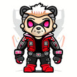 © Shapequl Islam - 'Elegant Cyberpunk Character Vector Tailored for Creative Work: Front-View Illustration'