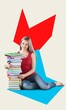 © BillionPhotos.com - collage of student hold much books prepare examination