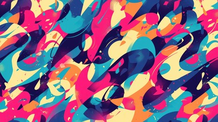 Wall Mural - a vibrant and abstract pattern perfect for backgrounds this decorative backdrop is versatile ideal f