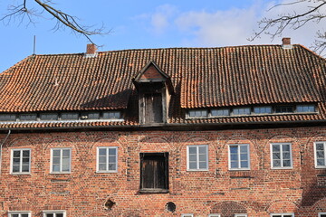 Sticker - Ansicht des Klosters Lüne in der Stadt Lüneburg, Niedersachsen