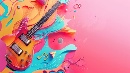 international music day background concept with space for text