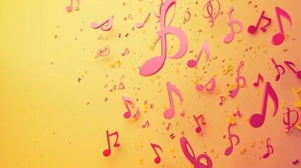 Sticker - international music day background concept with space area for text