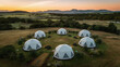 © Luluraschi - a distributed glamping wooden geodesic domes in the hills, indie alternative eco-friendly vacations, low-impact green architecture, harmony with nature