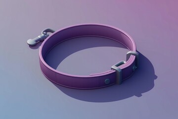 Wall Mural - A close-up of a purple bracelet with a metal clasp on a purple background, great for fashion or jewelry related uses