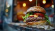 © Aline - Close up of a delicious hamburger