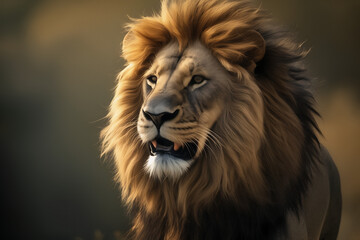 Poster - close up of a lion