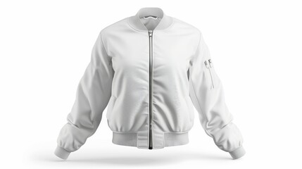 Bomber jacket mockup, template for design. Merchandise advertising. Background with copy space