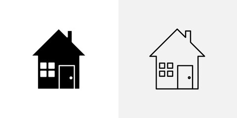 Wall Mural - House vector icon set.