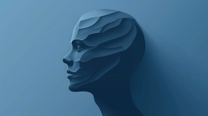 Vector symbol of human head.