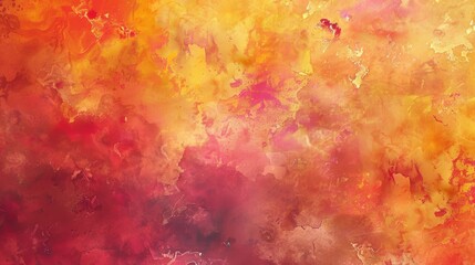 Wall Mural - Abstract acrylic backdrop with watercolor texture in vibrant warm colors and unique design pattern