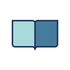 Wall Mural - open book icon symbol vector template 
