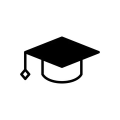 Wall Mural - graduation cap icon symbol vector template