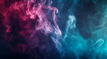 Wall Mural - soft pink and blue abstract smoke, high detail, wallpaper