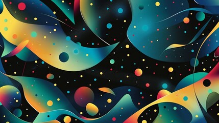 Wall Mural - Sparkly light-colored dots scattered throughout.