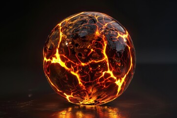 Poster - Glowing fiery sphere