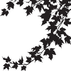 Poster - set of leaves silhouettes