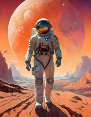 astronaut on the moon