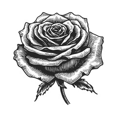 Wall Mural - Rose hand drawing skecth style vector