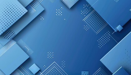 Poster - Blue abstract background geometric shapes