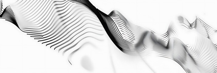 Wall Mural - an abstract black and white image featuring a geometric design with a black square, a white triangle, and a black square arranged in a diagonal pattern