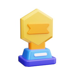 Wall Mural - trophy 3d render icon