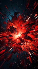 Sticker - Abstract colorful energy explosion