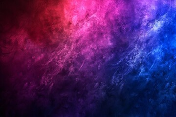 Poster - Grainy gradient background red blue violet abstract glowing color wave black dark backdrop