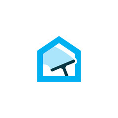 Wall Mural - Window Cleaner Logo Design Vector 