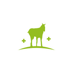 Wall Mural - Cow and Sheep Farm Logo Design Vector 