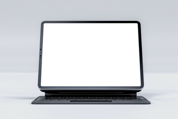 Canvas Print - realistic digital tablet with empty screen. mockup scene template for presentation branding, corpora