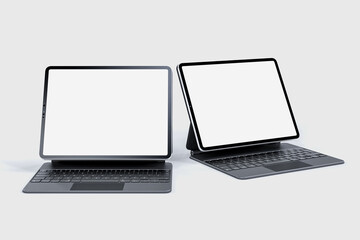 Canvas Print - realistic digital tablet with empty screen. mockup scene template for presentation branding, corpora