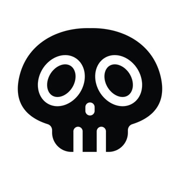 Simple Skull glyph icon. The icon can be used for websites, print templates, presentation templates, illustrations, etc