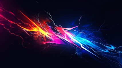Wall Mural - Colorful abstract background animation with lightning effect moving irregularly. looping time-lapse animation video backgroun