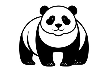 Wall Mural - panda different style vector illustration line art