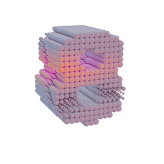 Aufkleber - 3D Number Art: 8 Isolated in Pastel Gradient Style