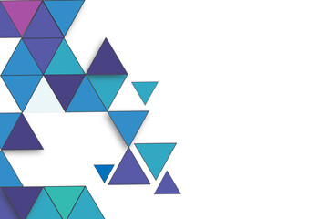 Wall Mural - vector Abstract blue triangle modern template for business or technology, Dark blue triangle background .