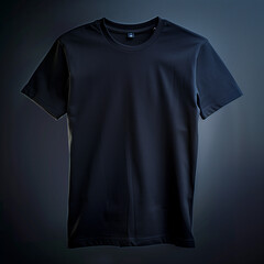 Poster - a mock up for a black T-shirt, nice back ground, neutral, brightly lit, professional lighting