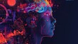 © Khoirul - Illustration of a woman's head tie sideways modern cyborg robot artificial intelligence technology.