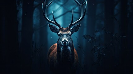 Poster - deer in the forest