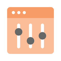 Wall Mural - equalizer inside webpage denoting icon of website setting