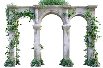 Classic Garden Arch Structures Isolated On Transparent Background