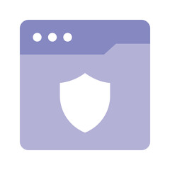 Wall Mural - icon of secure website in modern style, web page security vector design