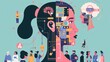 © Khoirul - Illustration of a woman's head tie sideways modern cyborg robot artificial intelligence technology.